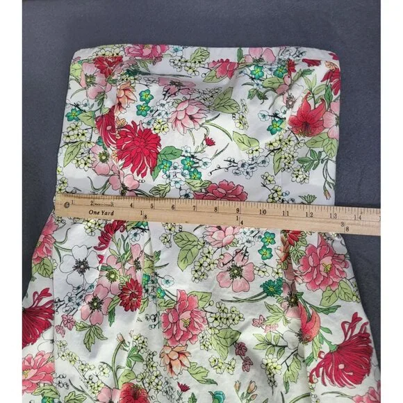 Old Navy Women's Sz 8 Strapless Floral A-Line Dress Garden Feminine Spring - Picture 4 of 11